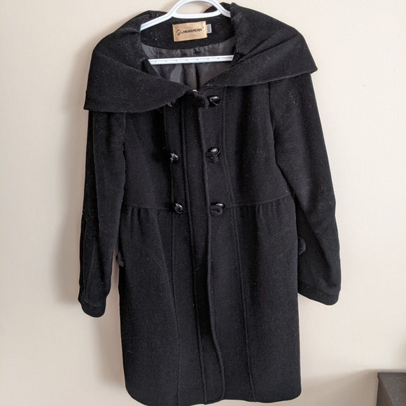 Black wool coat - Picture 1 of 2